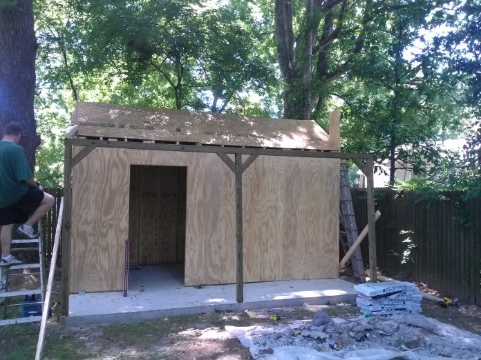 Shed Plans Sloped Roof wood garden shed design